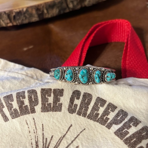 Sterling Silver Turquoise Cuff Bracelet - Picture 1 of 9